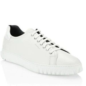 Salvatore Ferragamo Cube Leather Low-Top Sneakers